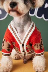 V-neck Teddy Cardigan Sweater